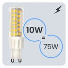 4x Żarówka LED G9 kapsułka 10W = 75W 970lm 3000K Ciepła 360° lumiled do lamp i żyrandoli, zamiennik halogenu