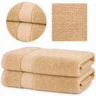 2x ręcznik kąpielowy 70x140 duży 100% bawełna 500g gruby hotelowy SPA BEŻ szybkoschnące tekstylia łazienkowe z