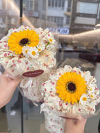 50x Słonecznik Mydlany Żółty Mydlane do Flower Box Bukiet główki kwiaty DIY ozdoba florystyczna, dekoracje handmade