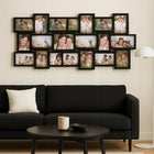 Duża ramka 18 zdjęć fotorama 93x47 cm multi foto galeria kolaż czarny na fotografie, do salonu, z tworzywa sztucznego