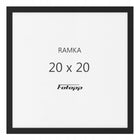 Kwadratowa Ramka na zdjęcia czarna 20x20 kwadrat drewniana oprawa fotografii, dekoracja ścienna na jedno zdjęcie