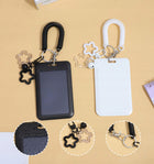 2x Star Bells Photocard Holder Keychain with Spring, PVC Photo Card Hold zawieszka na kartę kolekcjonerską, gadżet dla