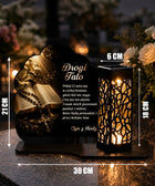 Znicz Solarny LED Chmurka Piękna Statuetka na Wszystkich Świętych lampion nagrobny, dekoracja grobu, oświetlenie