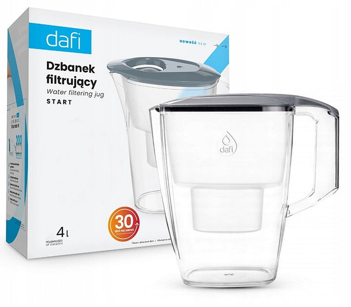 Dzbanek filtrujący Dafi start Unimax 4,0l stalowy - bez filtrów srebrny/szary