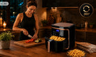 Frytkownica beztłuszczowa 7l AIR fryer aigostar frytownica 1900W LCD czarna czarny