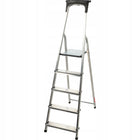 Drabina aluminiowa domowa 5 stopniowa składana półka 125kg produkt polski drabinka dwustronna, wysokość robocza 2,97 m