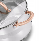Garnek Indukcja GAZ Pokrywka duży stalowy Konighoffer Faro Copper 9,2l 28cm kocioł do zup, bigosu i gotowania dla dużej