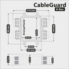 Poczwórna hermetyczna puszka kablowa instalacyjna IP68 CableGuard czarna 4x mufa elektryczna do łączenia przewodów