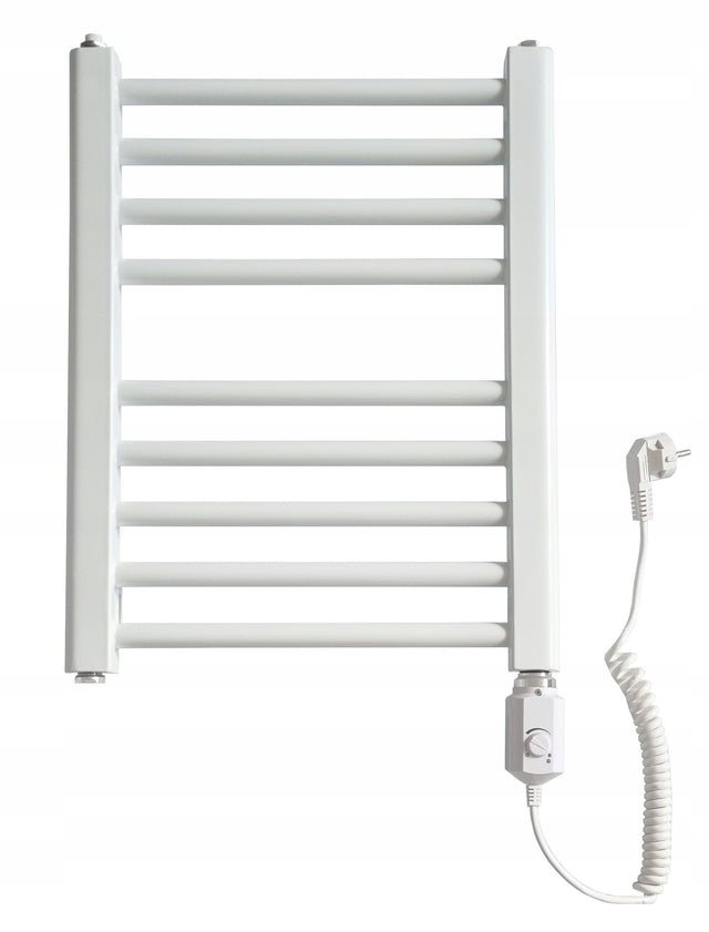 Grzejnik łazienkowy elektryczny tomas 300 w biały 400 mm 500 mm grzewcza