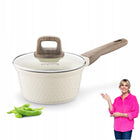Rondel indukcja Ceramiczny Mały Garnek Kremowy Konighoffer Rosti 18cm 1,7 naczynie do gotowania, do sosów i małych