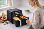 Frytkownica beztłuszczowa dwukomorowa byrgen AIR fryer 9l 2400W suszenie czarny