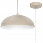 Lampa wisząca sufitowa żyrandol misa kaszmirowa BEŻ środek biały do kuchni E27, 1 punkt świetlny, tworzywo sztuczne, 60