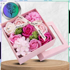 Sztuczne Róże Mydlane Zapachowe Kwiaty Flower Box Różowe 9szt Na Prezent mydełka dekoracyjne, ozdoba wnętrz, upominek