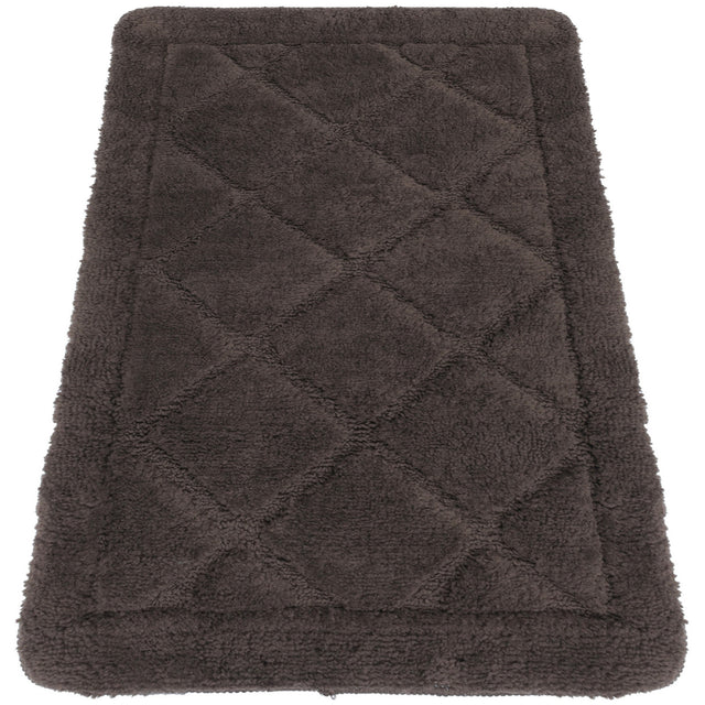 Dywanik łazienkowy miękki chłonny antypoślizgowy można prać 40x60CM brązowy mata pod prysznic, przed wannę, prostokątna z poliestru 16 mm