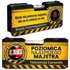 Prezent na 18 20 30 40 50 urodziny poziomica majstra zabawny prezent stojak alkoholowy, ramka z życzeniami, gadżet z