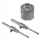 Zestaw otwornic 68mm TCT z adapterem HEX i SDS+ korona wiertnicza do betonu komórkowego, cegły, ceramiki, kamienia i