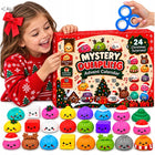 KALENDARZ ADWENTOWY GNIOTKI SQUISHY MOCHI ZABAWKI 24 SZTUKI Z GNIOTKAMI stojący