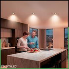 6x Oprawa Podtynkowa 6W Halogenowa Lampa Sufitowa Ruchoma Żarówka LED GU10 oczko do zabudowy w kolorze mosiądzu klasa
