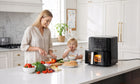 Frytkownica beztłuszczowa AIR fryer duża 8l 2000W duża misa XL electo czarny