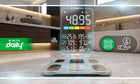 Waga łazienkowa elektroniczna analityczna aplikacja po polsku BMI 24W1 LCD biały