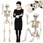 Szkielet człowieka kościotrup 90 CM DUŻY halloween ozdoby dekoracje duch XL plastikowa figura stojąca, rekwizyt na