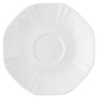 KOMPLET KAWOWY ZESTAW FILIŻANKI FLORINA ZE SPODKIEM GAMMA 330ML 12el 6sos porcelanowe kubki do herbaty, białe, gładkie