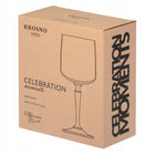 Kieliszki do wina krosno Celebration Moments różowo-zielone 2 szt 360 ml bezbarwny