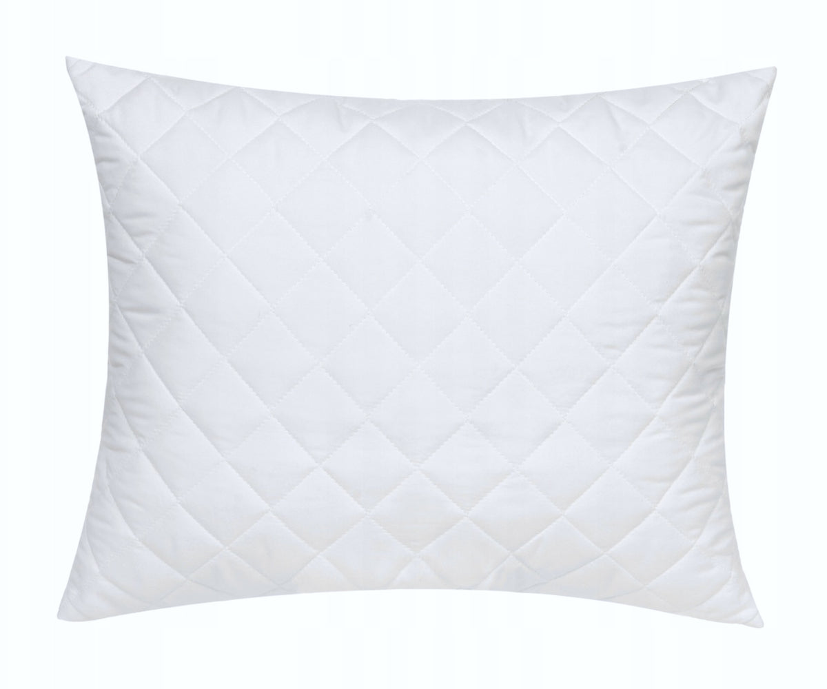 Poduszka 50x60 antyalergiczna pikowana gruba zamek do spania, wypełnienie z poliestru silikonowanego 450 g