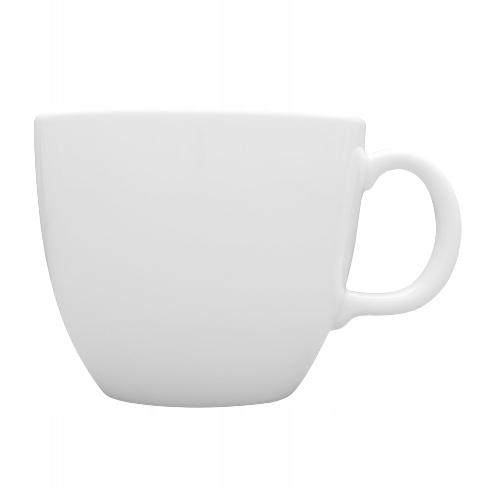 LUBIANA JUMBO Kubek do kawy herbaty porcelanowy duży biały z uchem 1000 ml kubas, naczynie na napoje, można myć w