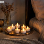 Wkłady LED Tealight świeczki 24 szt białe 4cm płomień baterie w zestawie podgrzewacze dekoracyjne do świeczników i