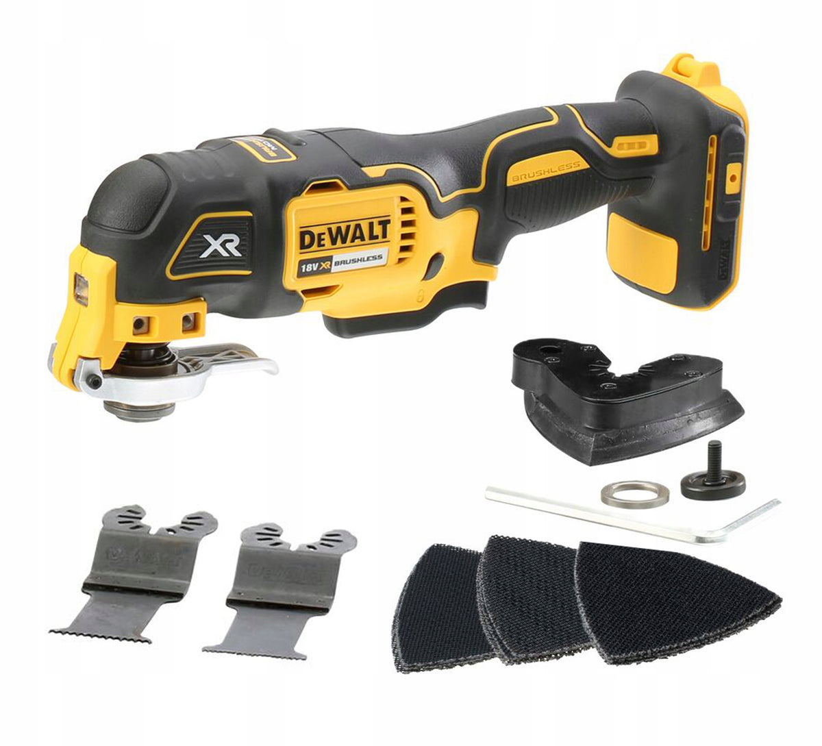 DEWALT NARZĘDZIE WIELOFUNKCYJNE MULITOOL AKCESORIA DCS355N szlifierka akumulatorowa 18 V 20000 obr/min 300 W