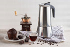 Kawiarka zaparzacz do kawy espresso 12 filiżanek 600 ml indukcja edenberg kafetiera moka, stalowa srebrna