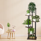 Kwietnik na kwiaty stojak metalowy stojący loft rośliny regał 132 CM na doniczki, ekspozytor doniczek, czarny