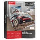 Pościel młodzieżowa 160X200 CM komplet pościeli traktor wieś farma pole bawełniana poszwa i poszewka 70x80, 2 części