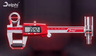 Suwmiarka elektroniczna cyfrowa metalowa 0-150MM dokładna LCD etui baterie kaliper stal nierdzewna precyzja 0,02 mm