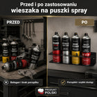 Organizer na Spraye Puszki Wieszak Półka Warsztatowa Metal Czarny 30 cm PL uchwyt ścienny na aerozole do garażu