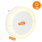 Lampka nocna do kontaktu LED z czujnikiem ruchu zmierzchu lampa do sypialni oświetlenie orientacyjne, okrągłe, 0,5 w