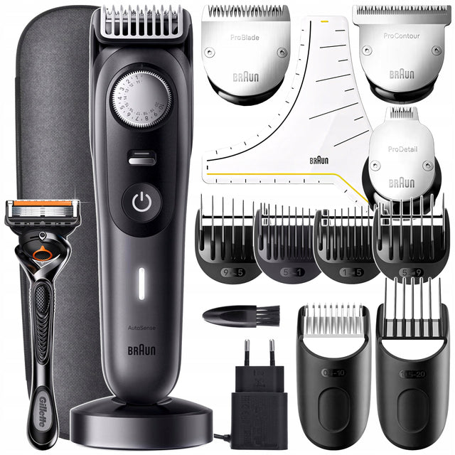 Trymer maszynka do brody włosów braun series 9 PRO +golarka +11 barber pack