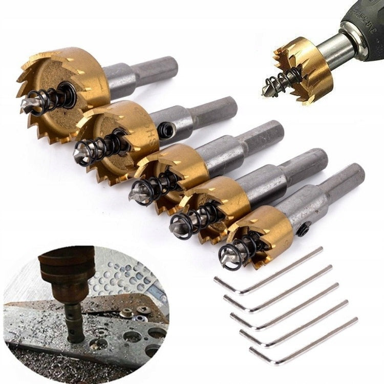 OTWORNICE WIDIOWE DO METALU STALI 5szt 16-30mm wiertła koronowe, wycinaki otworów, aluminium
