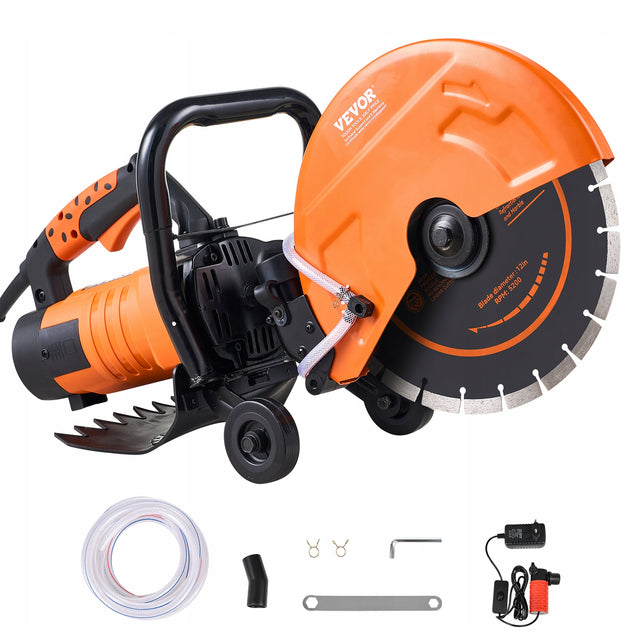 Vevor Bruzdownica Do Betonu 2800W 305mm Się Do Cięcia Kamienia i Cegieł rowkarka ścienna, przecinarka murarska, głębokość 114 mm, pompka wody