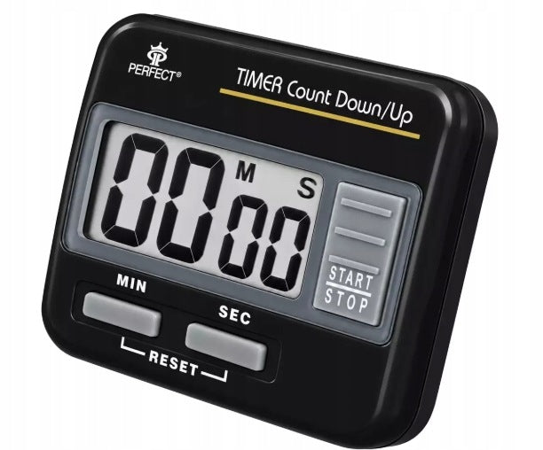 Minutnik LCD Perfect TM-86A Czarny Timer Kuchenny Cyfrowy zegar odliczający czas do gotowania, pieczenia i parzenia