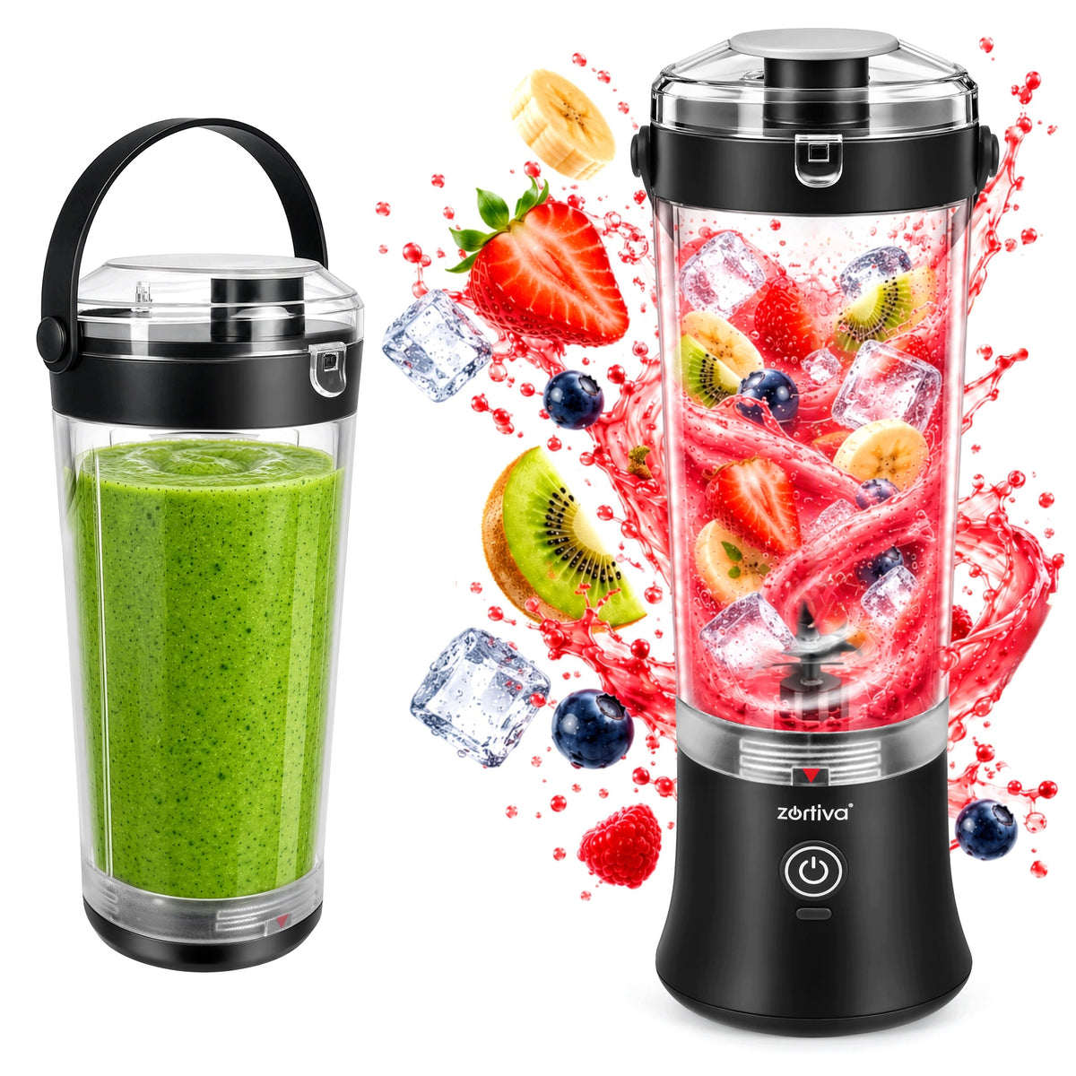 Blender Przenośny Bezprzewodowy 600ml 150W usb-c Kruszy Lód Tryb Pulsacyjny nominalna