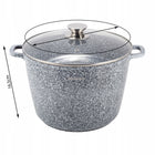 Garnek tradycyjny granitowy aluminiowy kociołek na GAZ indukcja ofenbach 24 cm, 6,2 l, z pokrywą, do piekarnika