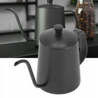 Dzbanek do kawy z dripa czajnik konewka barista gęsia szyja stalowy 350 ML imbryk przelewowy, czarny, pour over