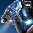 Wiertarko-wkrętarka akumulatorowa 12V DEDRA MAUS 2Ah 32Nm USB-C LED 2 biegi do wiercenia i wkręcania, montażu mebli i