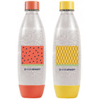 Zestaw 2 szt. 1 litrowe butelki Sodastream do Saturatora pomarańczowo żółta 1000 ml