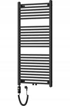 Grzejnik łazienkowy elektryczny pionowy Mexen Mars 1200x600 wodny czarny 600 mm 1200 mm grzewcza