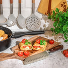 NÓŻ JAPOŃSKI SANTOKU Solidny Ostry PROFESJONALNY Starke Pro Silva 18 cm do krojenia mięsa, warzyw i ryb, stalowe
