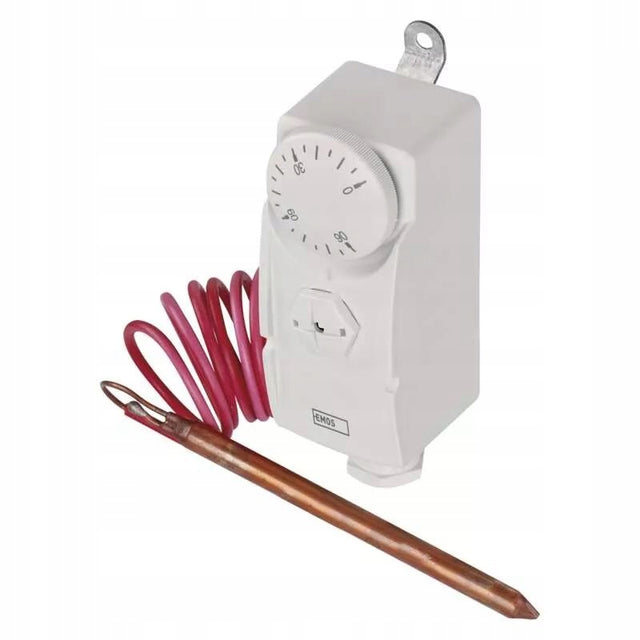 Termostat przylgowy do bojlera 0-90°C z czujnikiem kapilarowym emos P5682 sterownik