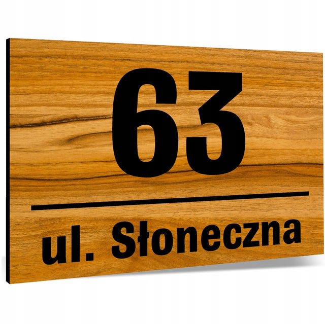 Tabliczka Tablica adresowa aluminiowa Numer domu oznaczenie posesji, szyld na elewację, identyfikator wejścia, tworzywo sztuczne, grubość 3 mm